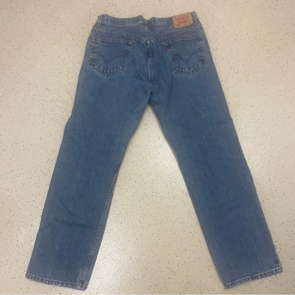 Levi's 505 Regular Fit Jeans Mens 36x32 Blue Medium Wash Straight Leg Denim